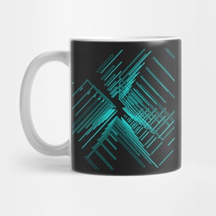 Galaxy space geometric blue black Mug